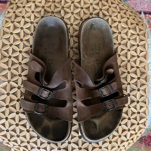 Birkenstock Betula Sandals Shoes Size: 38 Brown Triple Strap 3
